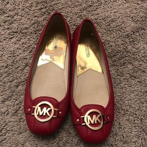 Michael Kors red ballet flats Size 8.5US